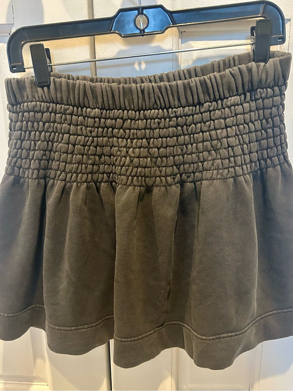 aerie grey Smocked-Waist A-Line Skort